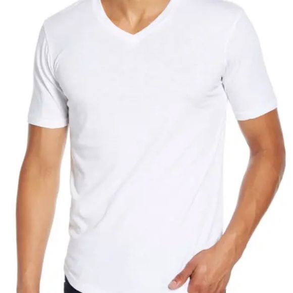Calvin Klein Men’s Basic V-neck White Tee BN - Picture 1 of 5